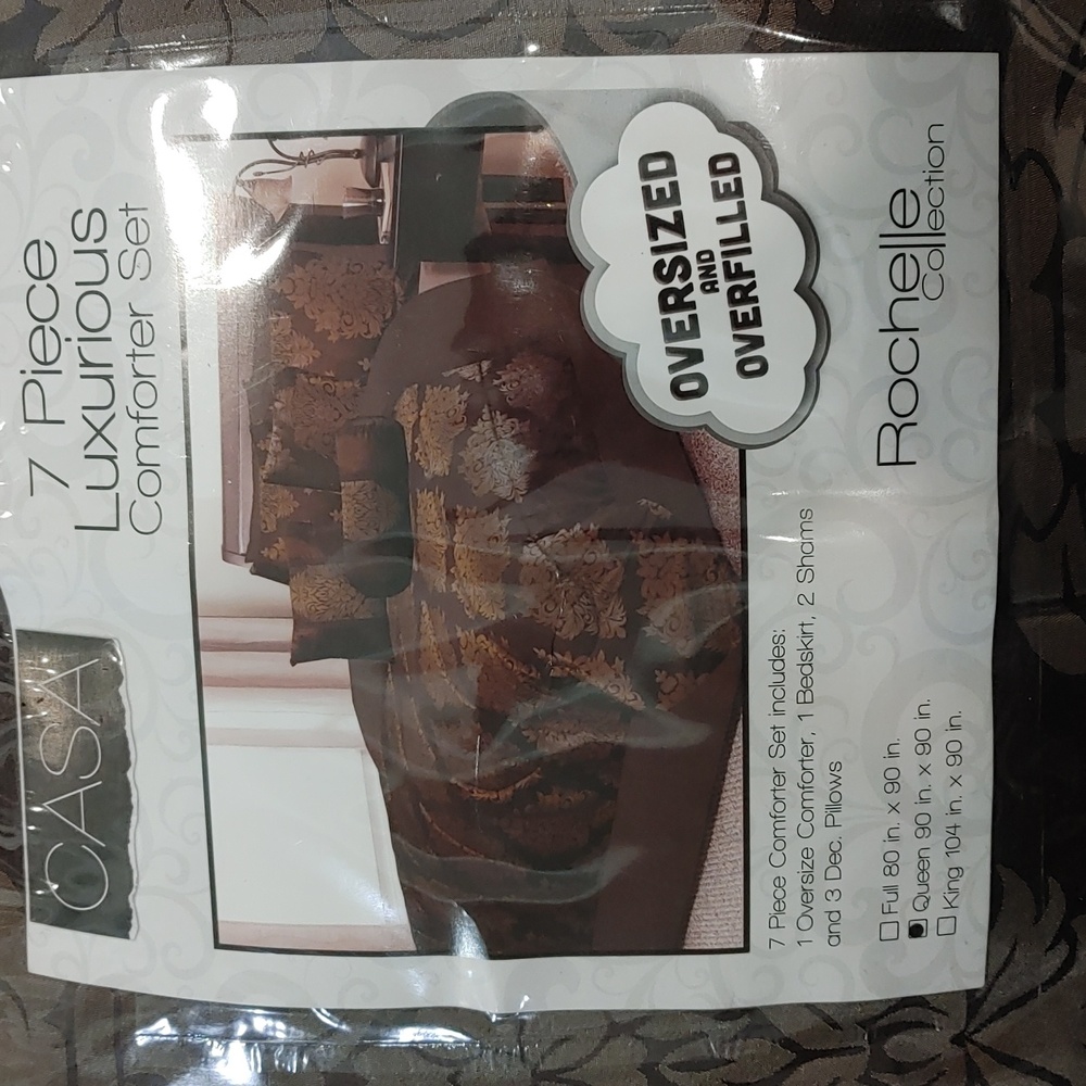 CASA Rochelle Collection-7 Piece Comforter Set